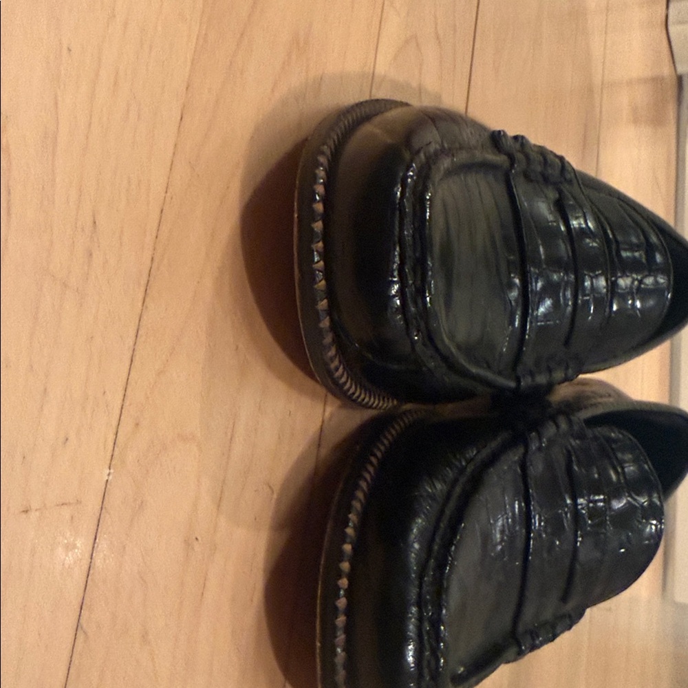Freda Salvador Black embossed “Elba” loafers - Picture 5 of 6